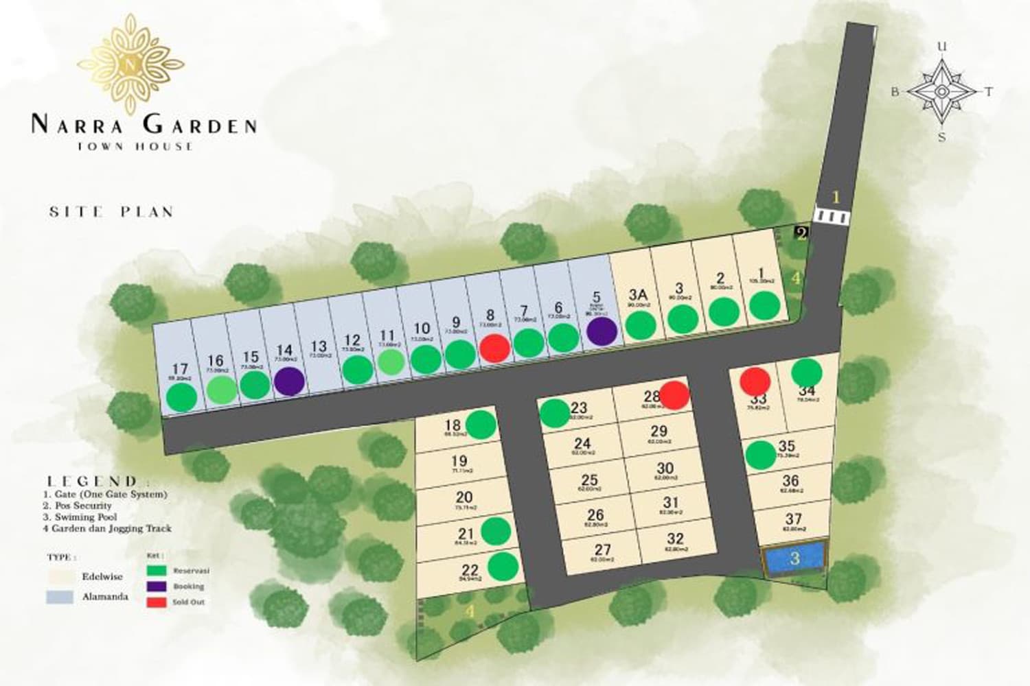 Siteplan Narra Garden Townhouse