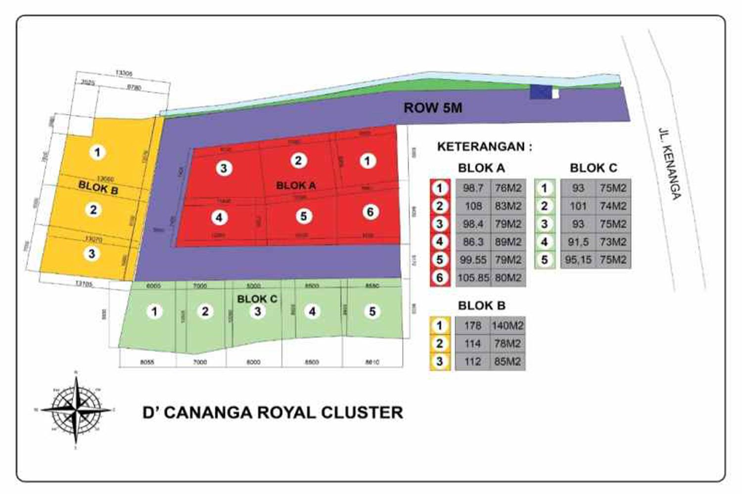 Siteplan D'Cananga Royal Cluster