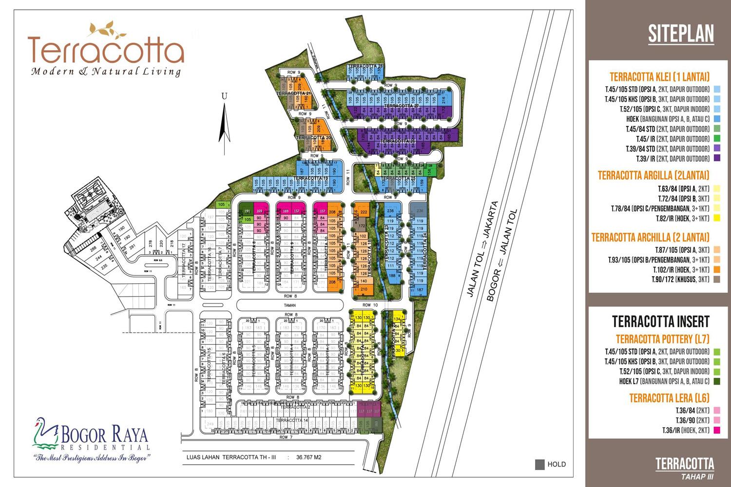 Siteplan Terracotta Bogor Raya Residence