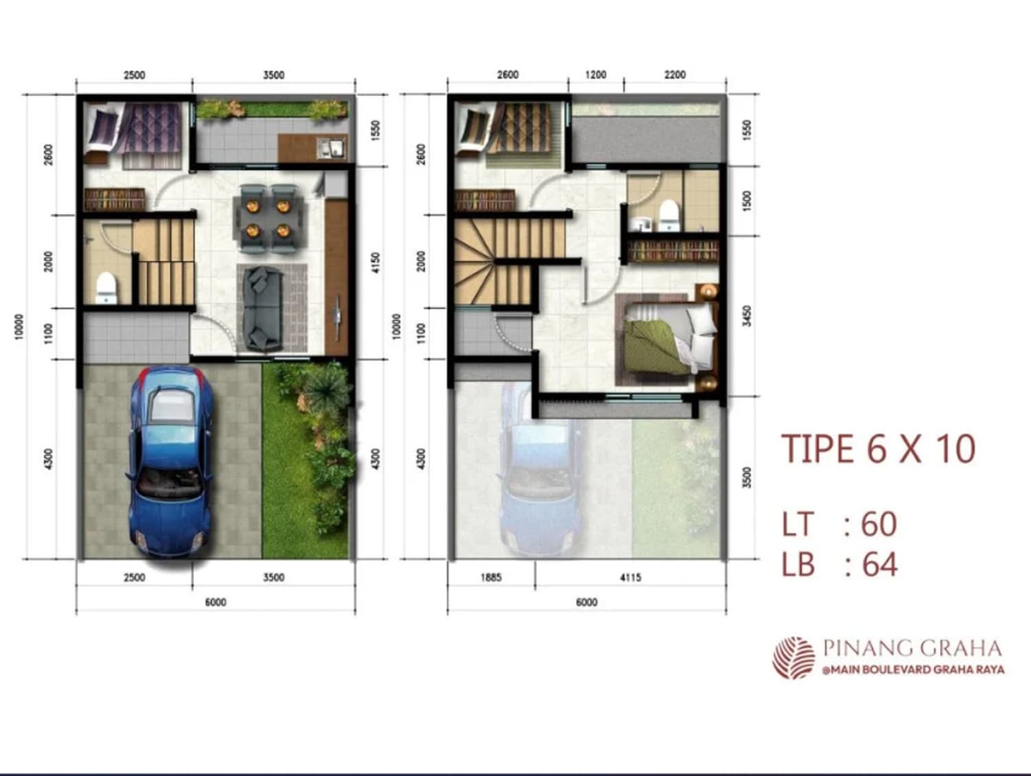 Tipe 6x10 Pinang Graha Raya