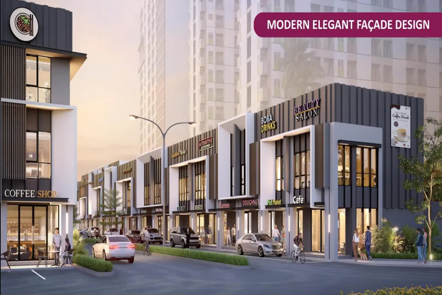 Fasad Ruko Akasa Promenade BSD