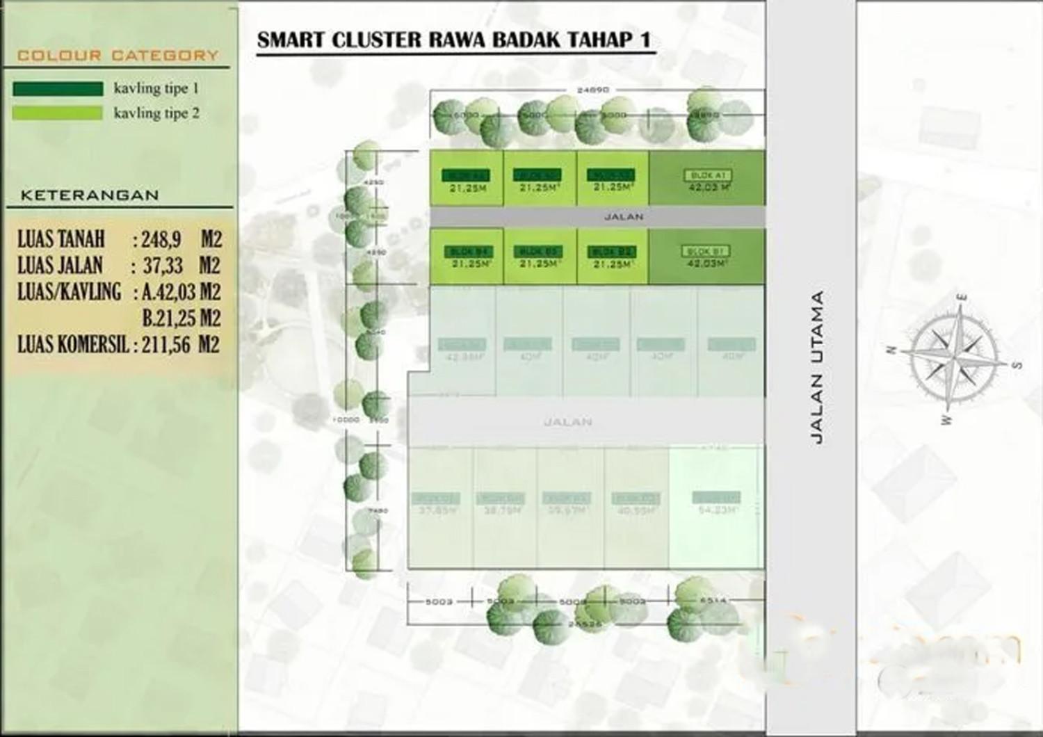 Siteplan Smart Cluster Rawa Badak