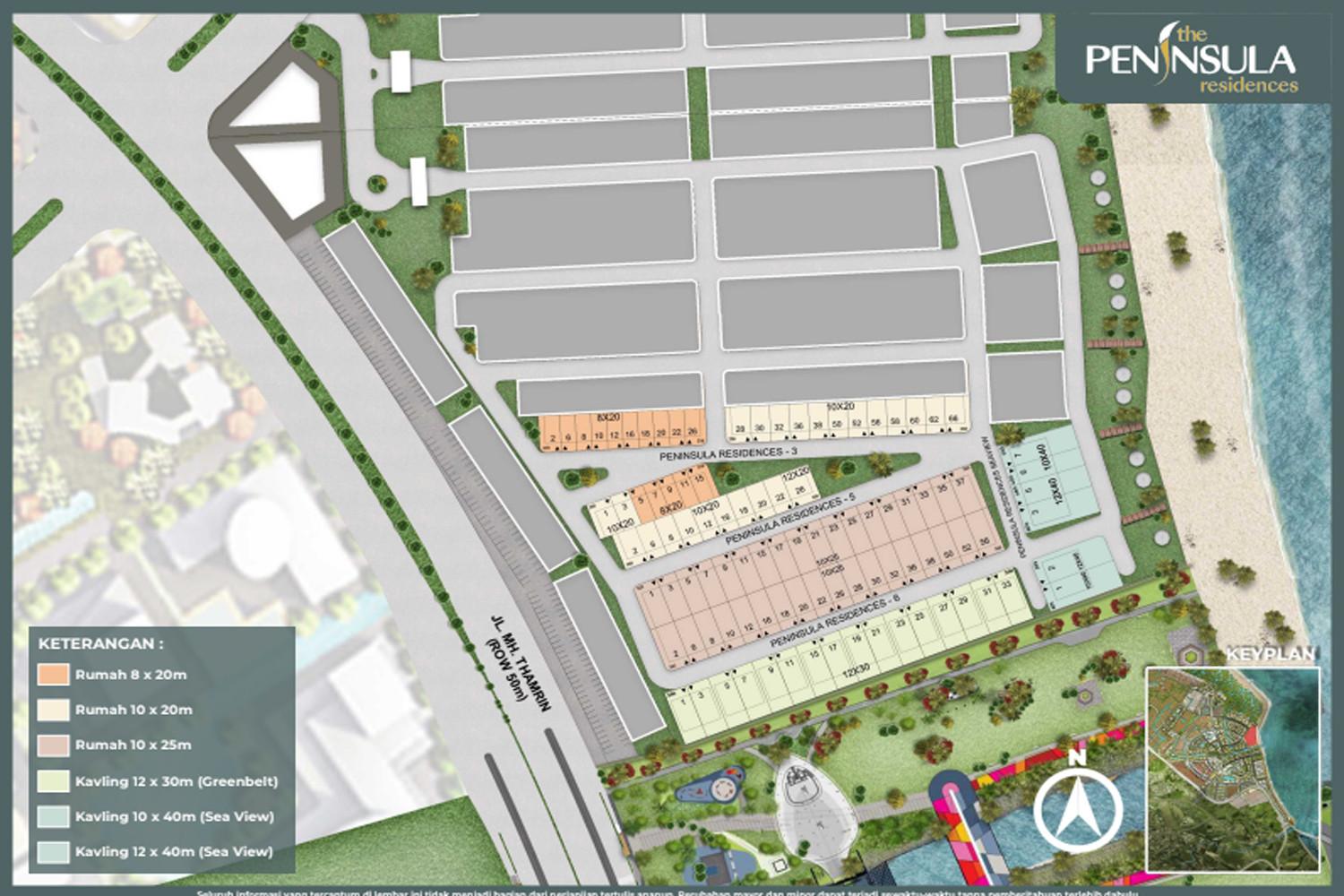 Siteplan Peninsula Residence PIK 2