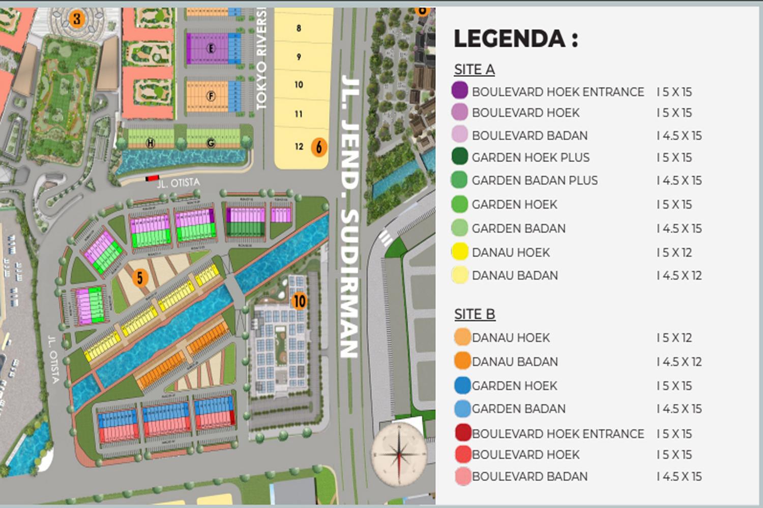 Siteplan La Riviera PIK 2