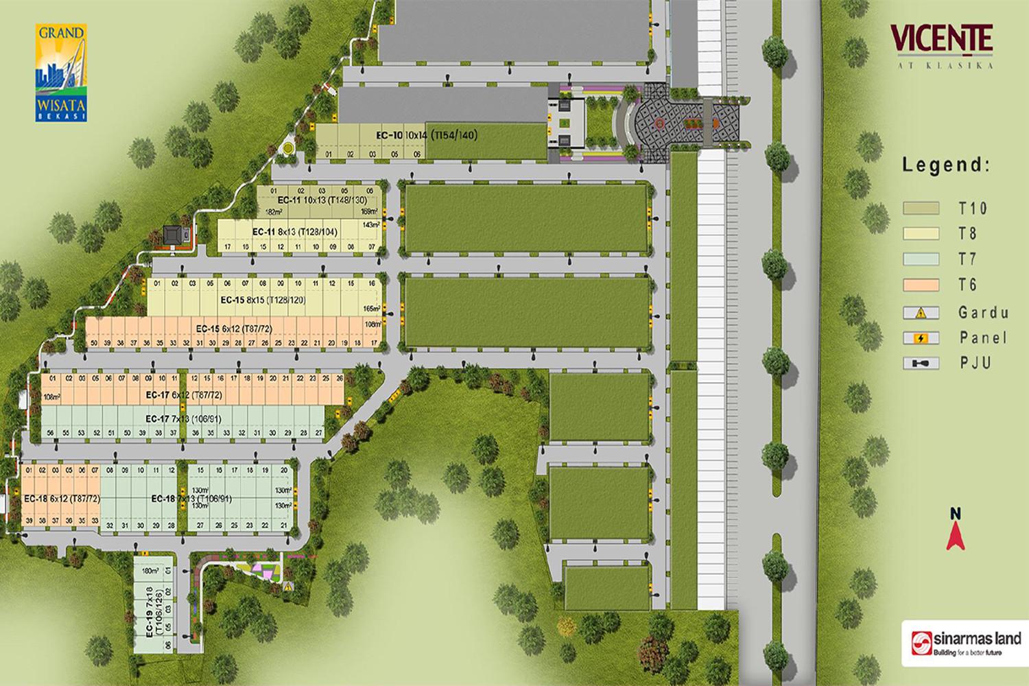 Siteplan Vicente Grand Wisata Bekasi