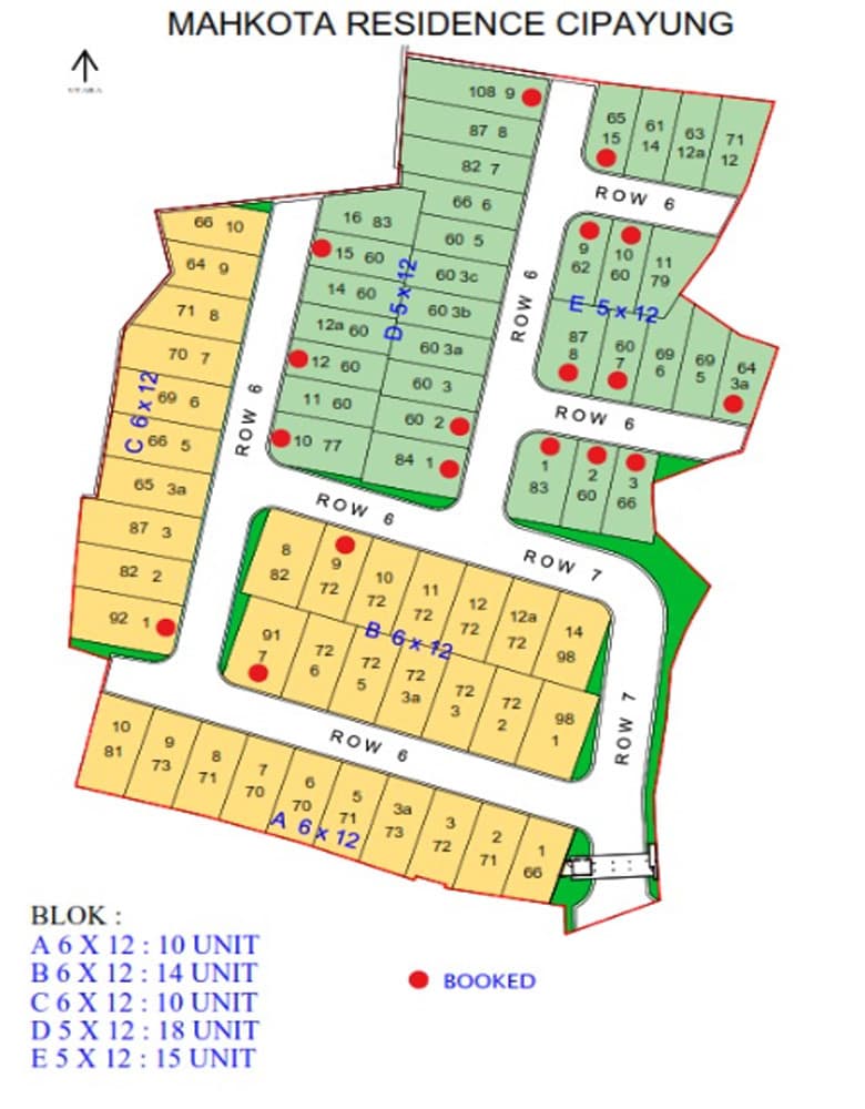 Siteplan Mahkota Residence Cipayung