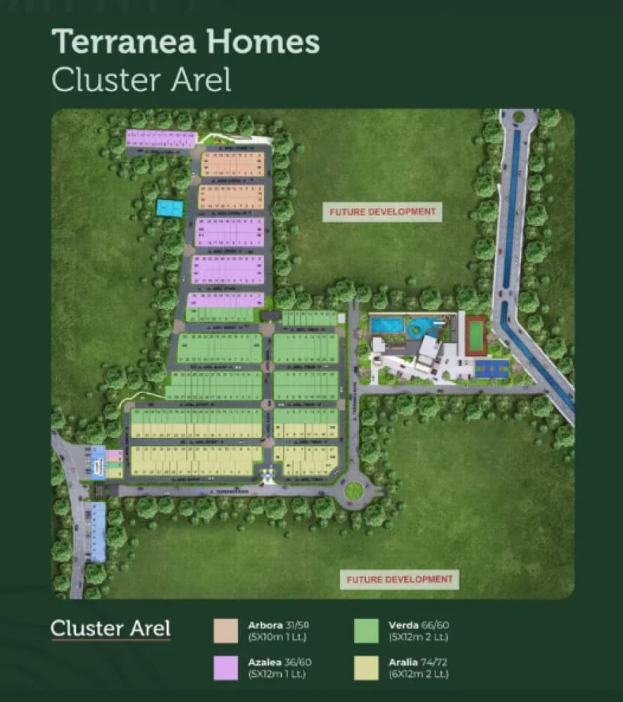 Siteplan  Arel Terranea Homes