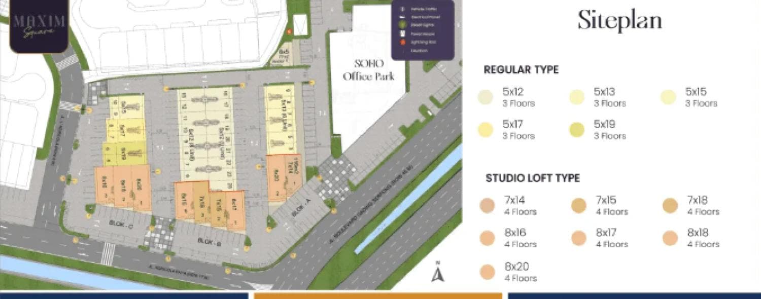 Siteplan Ruko Maxim Square