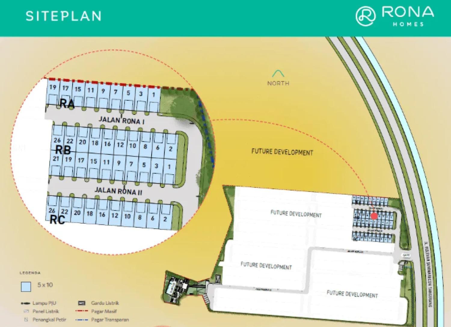 Siteplan Rona Homes Summarecon Tangerang