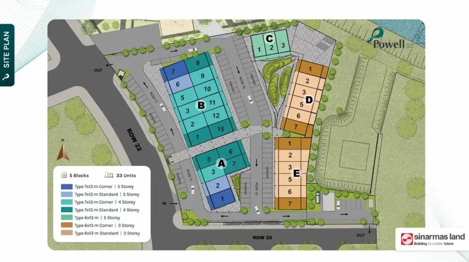 Siteplan Powell Studio Loft BSD