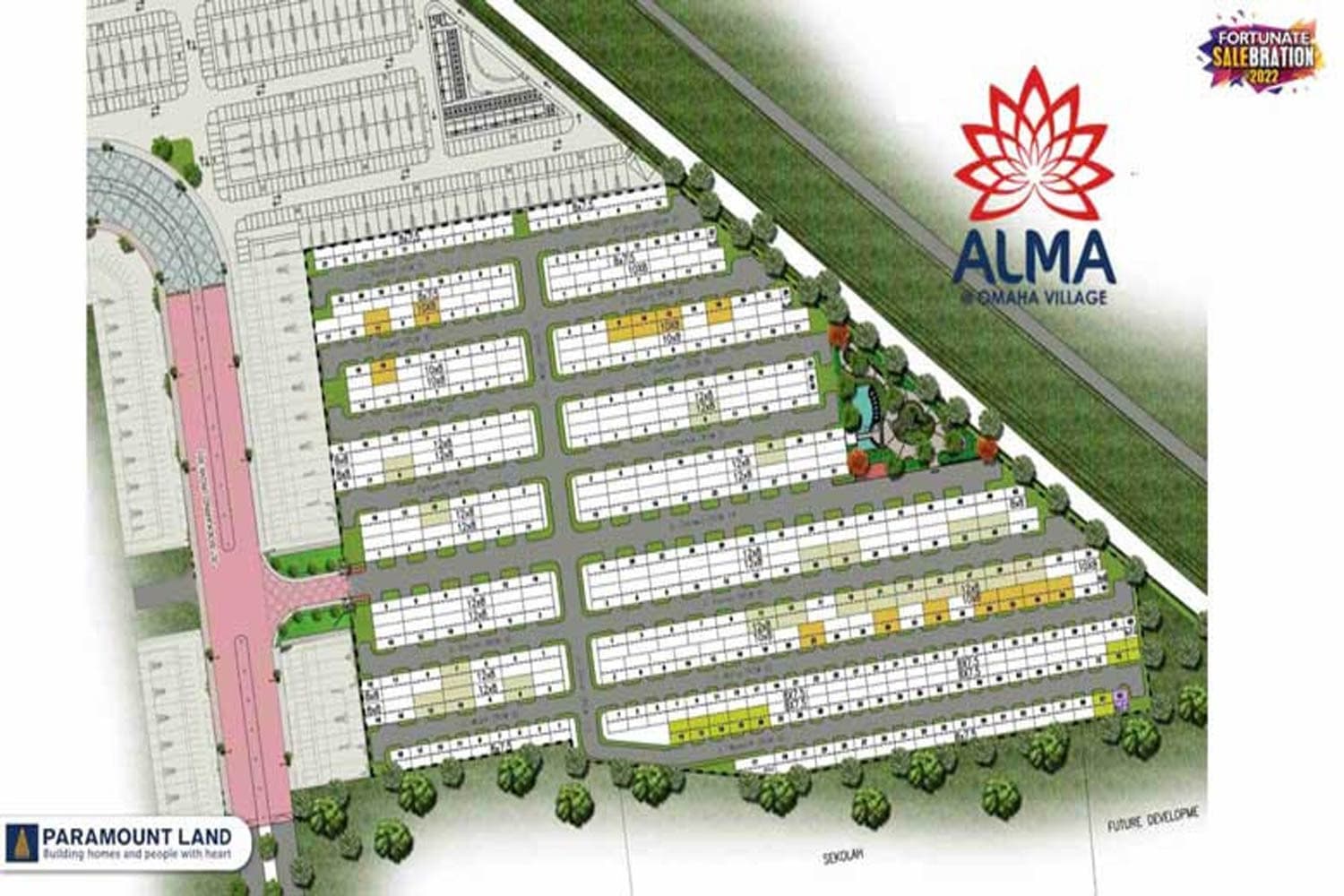 Siteplan Cluster Alma @Omaha Village