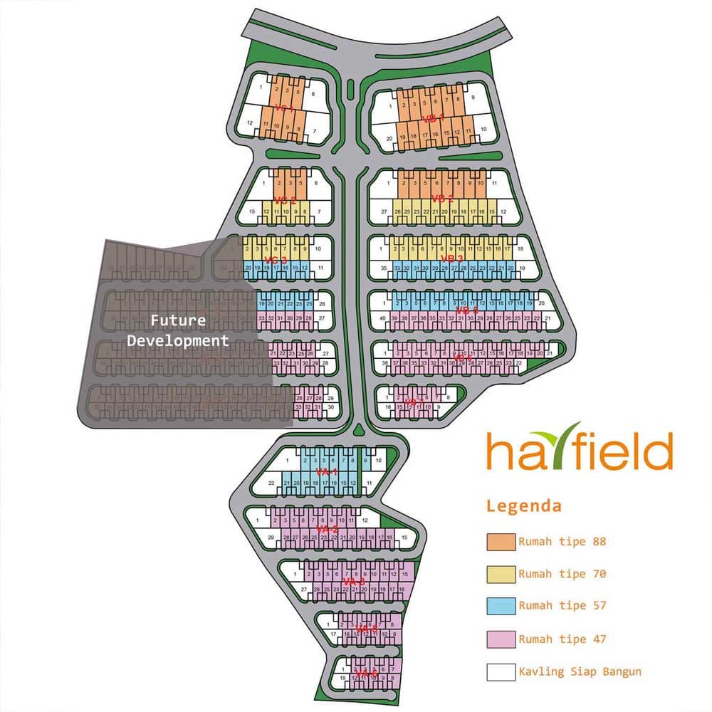 Siteplan Hayfield Grand City Balikpapan