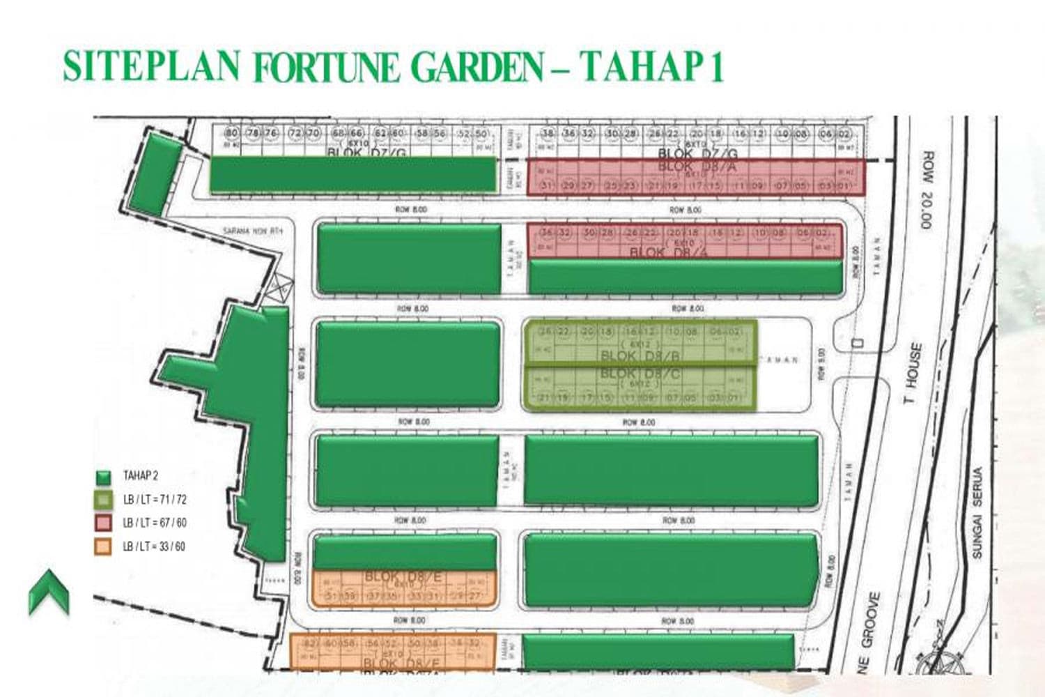 Siteplan luster Fortune Garden Graha Raya