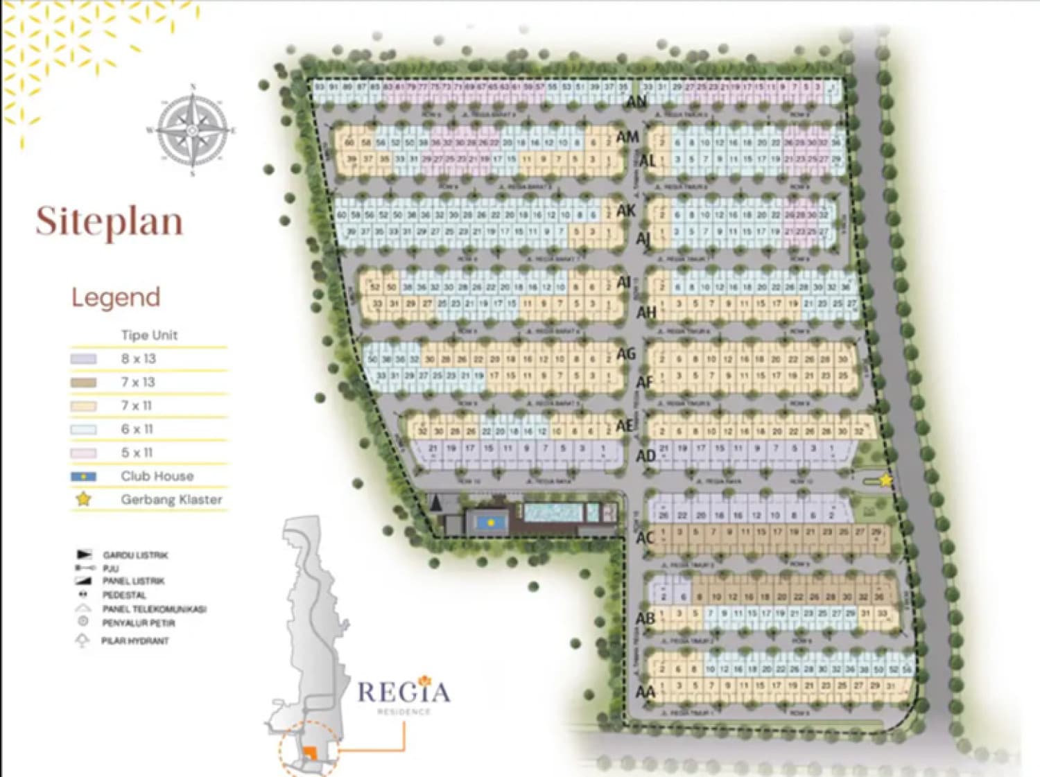 Siteplan Regia Crown Gading