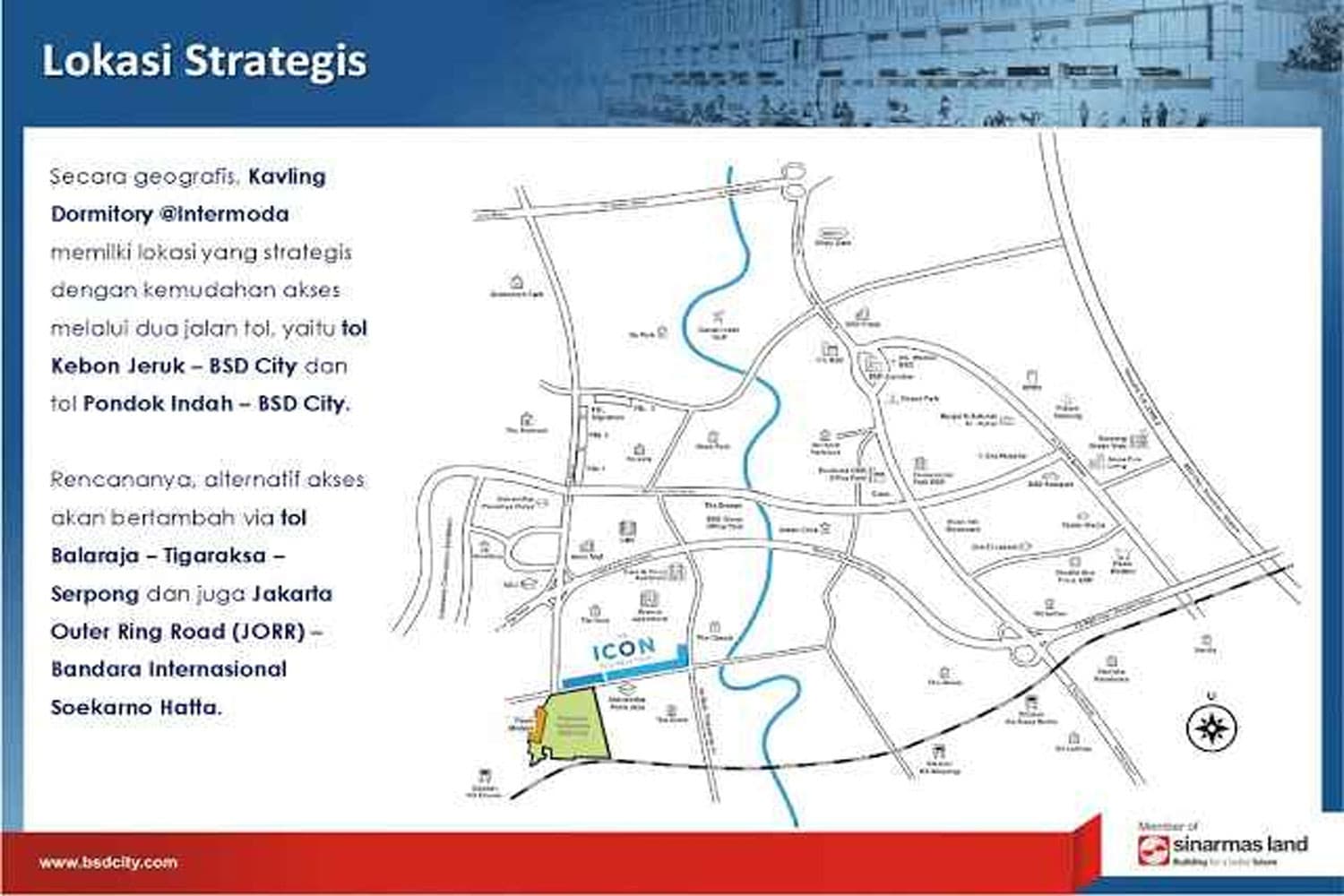 Lokasi Kavling Dormitory @Intermoda BSD