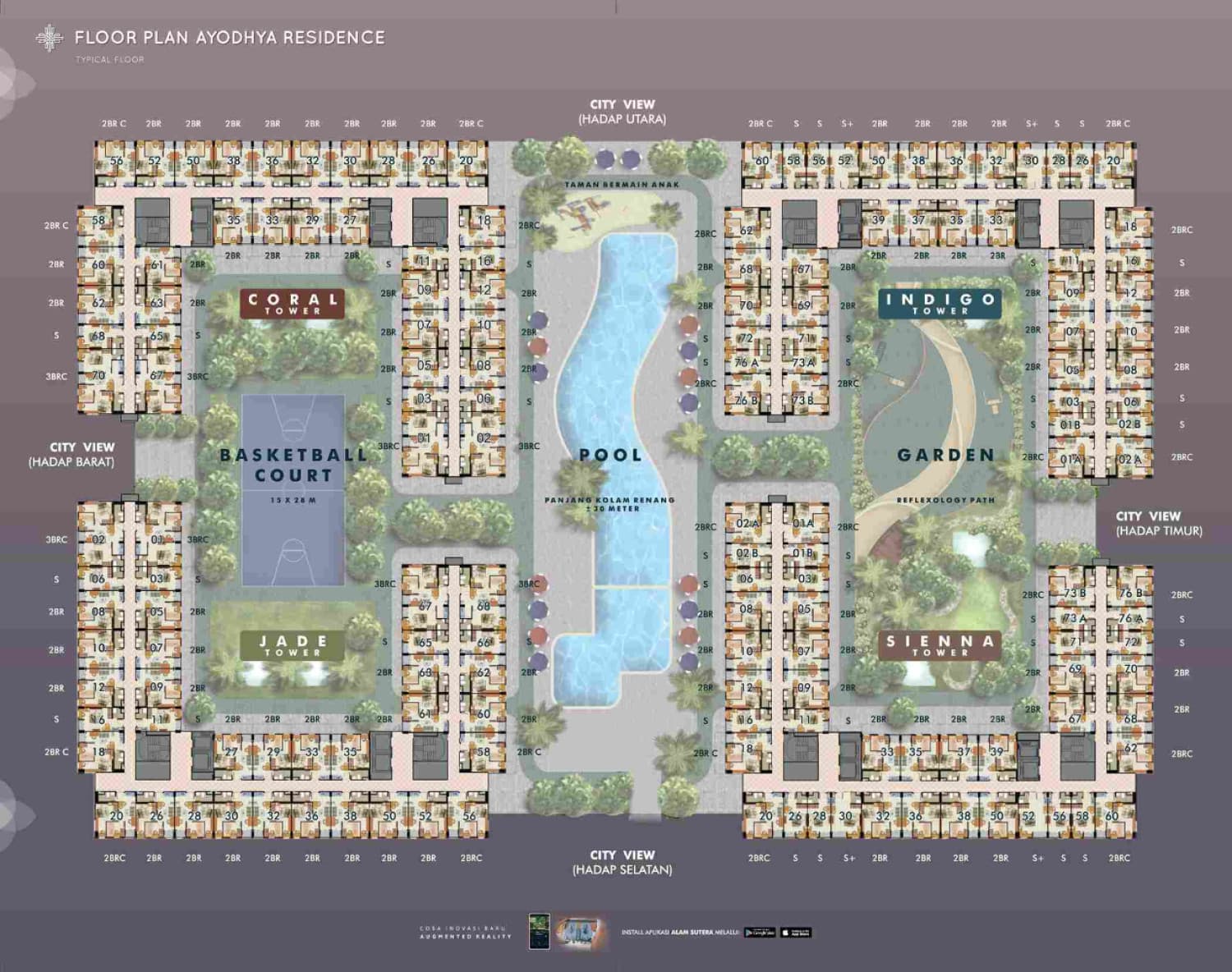 Siteplan Ayodhya Residence by Alam Sutera